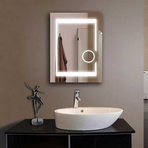 Wall Mirrored Illuminated Bathroom Cabinets Mirror With Led